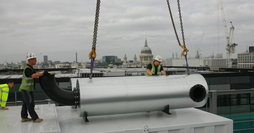 Acoustic engineer conducting a noise pollution survey.